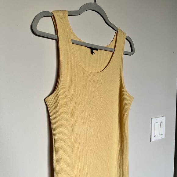 Eileen Fisher Merino Wool Ribbed Tank 🧈 Butter Yellow Size XL - Picture 2 of 9